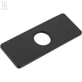 thumbnail image 3 of Gustave Kitchen Bathroom 6 inch Sink Faucet Plate Hole Cover Deck Plate Stainless Steel Rectangle Matte Escutcheon, Black, 3 of 8