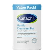 Cetaphil Gentle Face Cleanser and Body Wash Bar for Dry to Normal, Sensitive Skin Value Pack, 4.5 oz (Pack of 3)