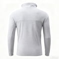 thumbnail image 4 of LNZGNM Mens Quarter Zip Pullover Stand-Up Collar Breathable Solid Color T-Shirts Lightweight Quarter Zip Long Sleeve Sweatshirts Casual Running Top,Light Gray M, 4 of 5