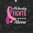 thumbnail image 4 of Inktastic Breast Cancer Awareness Nobody Fights Alone Pink Ribbon Women's T-Shirt, 4 of 5
