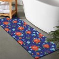 thumbnail image 2 of Pioneer Flower Floral Print Pattern Bathroom Rugs Mat, Non Slip Microfiber Bathroom Rug with Rubber Backing, Soft Mats for Bathroom Floor Tub Shower, 17"x47", 2 of 5