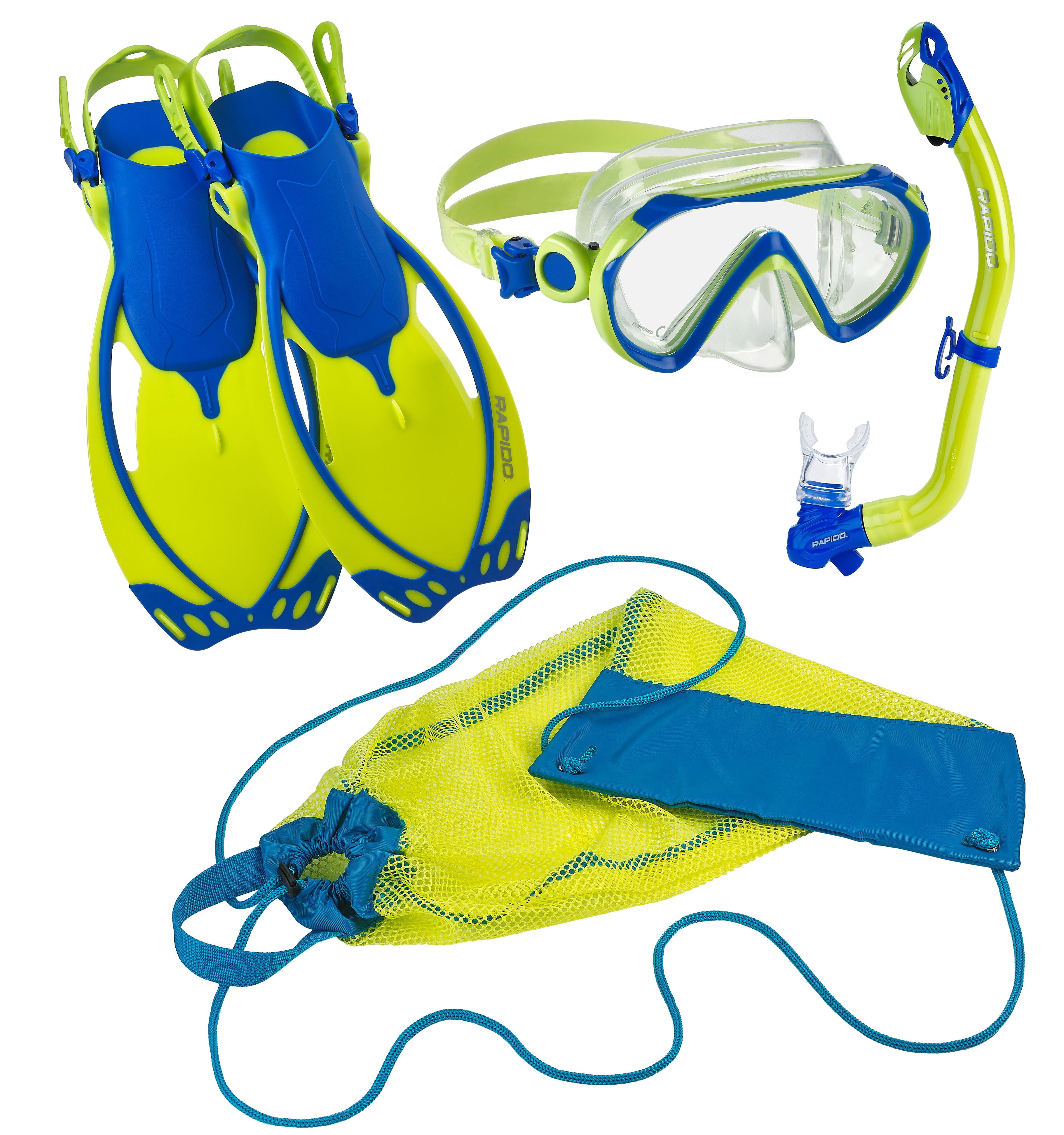 Dry Snorkel Set Mask Snorkel Set for Scuba & Snorkeling Phantom Aquatics Tempered Glass Snorkel Mask