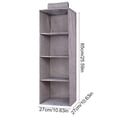 thumbnail image 3 of Naxoaeo Foldable Hanging Shelf Organizer, Closet Storage Rack for Kids Baby Clothes, Large Capacity Hanging Shelves for Nursery Dorm Room, Fabric Organizer, Gray, 3 of 6