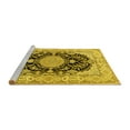 thumbnail image 2 of Ahgly Company Machine Washable Indoor Rectangle Medallion Yellow Traditional Area Rugs, 8' x 10', 2 of 4