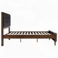 thumbnail image 4 of Dark Walnut Carson Carrington Queen Platform Bed for Elegant Bedroom, 4 of 11
