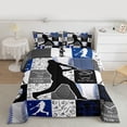 thumbnail image 2 of jejeloiu Teens Ball Sport Twin Comforter Sets,Baseball Game Gaming Bedding Set For Boys Kids Reversible 2pcs, 2 of 8