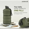 thumbnail image 5 of HYDRATE Water Bottle 1 Gallon XXL Jug BPA Free & Leakproof with Flip Cap, Ideal for Sports, Gym, Outdoor Extra Strong Material - Matte Camo (128 oz), 5 of 7