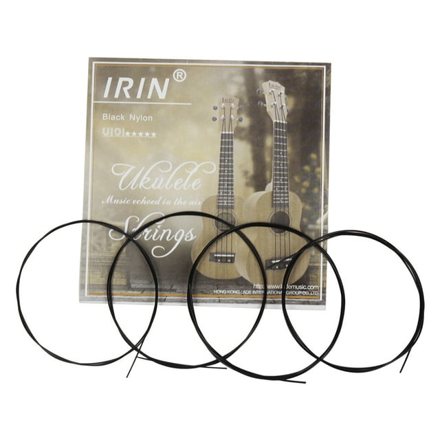 Black Ukulele Ukelele Uke Strings Nylon Material, 4pcs/set