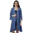 thumbnail image 1 of Moomaya Moss Georgette Printed Shrug Beach Cloth 3/4 Sleeve Cardigans For Women, 1 of 6
