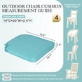 thumbnail image 4 of BPS 20" x 19" Outdoor Dining Chair Cushion, Water Resistant Patio Seat Cushion Pads with Ties, Set of 4 - Aruba Blue, 4 of 9