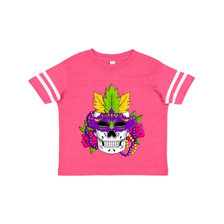 

Inktastic Mardi Gras Skull with Masquerade Mask Gift Toddler Boy or Toddler Girl T-Shirt