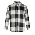 thumbnail image 4 of DDAPJ pyju Mens Plaid Dress Shirt Slim Fit Long Sleeve Casual Button Down Shirts Wrinkle Fress Business Office Shirt Lightweight Gingham Shirts Clearance Sale Black L, 4 of 7