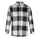 thumbnail image 4 of Blusa y camisa de manga larga con cuello vuelto para hombre, estilo informal, a la moda, con estampado de celosía y botones, con bolsillo tipo cárdigan, blusa de manga larga con cuello vuelto, blusa d, 4 of 6