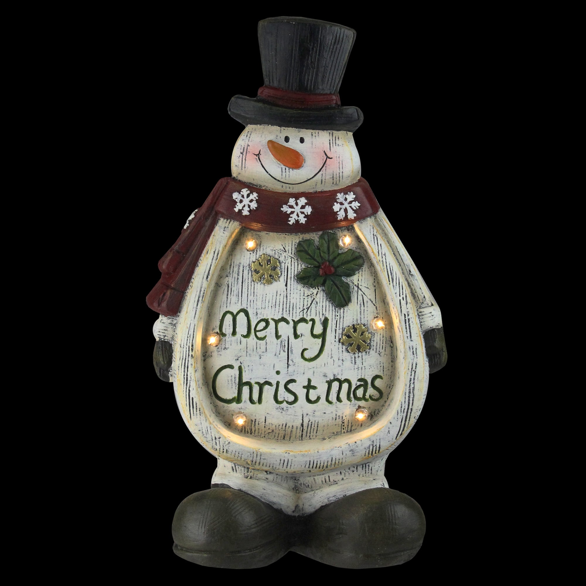 14 5 Led Lighted Weathered Snowman Table Top Christmas Decoration Walmart Com Walmart Com