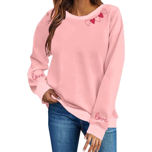 RXMEKW Chandail à Capuchon à Manches Longues pour Femmes, Mode Printemps et Hiver, Col Rond Imprimé, Sans Capuche