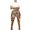 Khaki, variant on Women's Tennis Skirts Summer Women Fashion Cargo Skirt High Split Button Ripped Skirts With Pockets Multicolor S