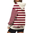 thumbnail image 6 of PuLe Hoodies Womens Casual Oversized Hoodies Striped Printed Plus Size Sweatshirts Long Sleeve Pullover Fall Clothes with Pocket, 6 of 7