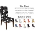 thumbnail image 2 of muroi 4Pcs Halloween Chair Covers Black White Spider Web Ghost Skull Pattern Dining Chair Slipcovers Stretch Elastic Seat Covers for Halloween Party Home Kitchen Hotel Restaurant Ceremony Decor, 2 of 7