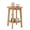 Natural Wood, variant on CONCETTA 2-Tier Wood End Table, Small Round Nightstand with Tapered Legs, Natural Wood