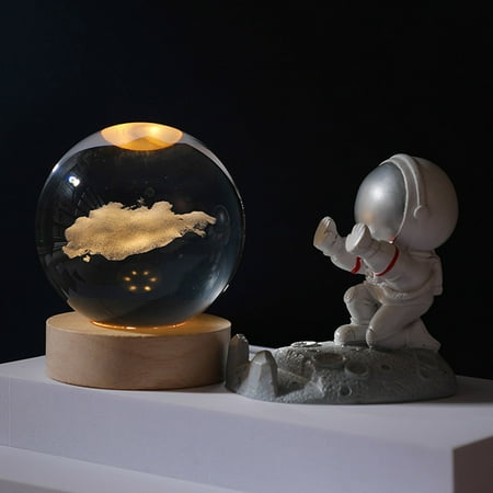 

Luminous Planetary Galaxy Astronaut Crystal Ball with Astronaut Hand Push Night Light USB Power Supply To Keep Warm/rgb Bedside Light Children’s Gift