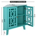 thumbnail image 6 of Eclife 32" Corner Sideboard Cabinet Freestanding Corner Storage Organizer with 2 Doors and 2-Tier Shelves, Green, 6 of 8