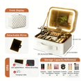 thumbnail image 6 of Makeup Bag with LED Mirror, Travel Cosmetic Organizer Case, White 10.04 x 8.86 x 4.72 in, 6 of 11