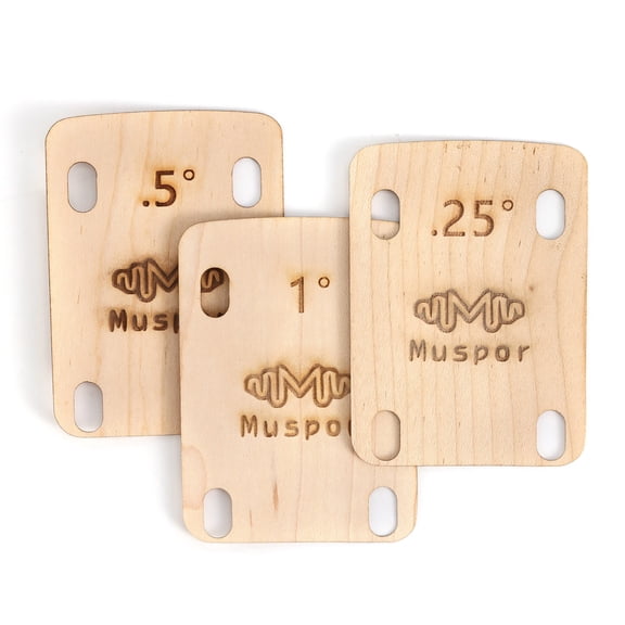 3Pcs Bolt-on Guitar Neck Shims Made of Solid Maple Wooden Guitar Accessories