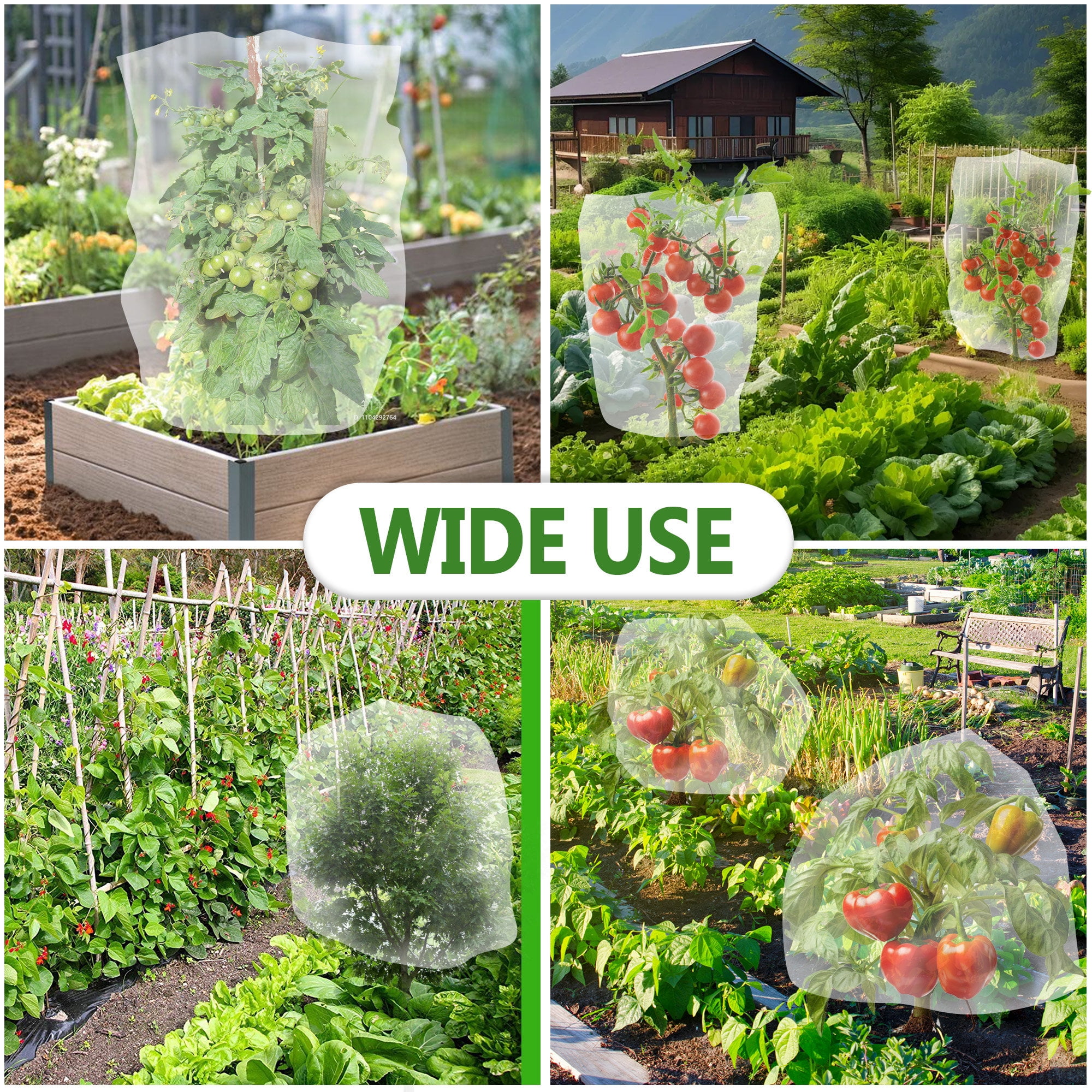 4PCS Insect Bird Barrier Netting Mesh with Drawstring- 3.9 x 2.6 Feet Fruit Tree Net-Garden Netting Plant Cover for Protect Plant Fruits Flower from Insect Bird Eating