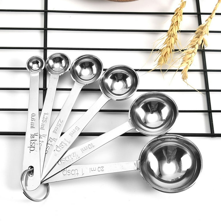 Measuring Spoons, Premium Heavy Duty 7 Pcs Stainless Steel Measuring Spoons  Cups Set Small Tablespoon With Metric And Us Measurements For Gift Measuri