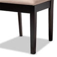 thumbnail image 3 of Baxton Studio Caron Fabric and Wood Dining Chairs in Sand and Brown Set of 4, 3 of 7