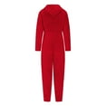 thumbnail image 6 of Cadancy Fleece Jumpsuit for Women Zip Up Hooded Sherpa Fuzzy Pajamas Long Sleeve One Piece Loungewear Winter Warm Flannel Onesie Outfits 2025, 6 of 9