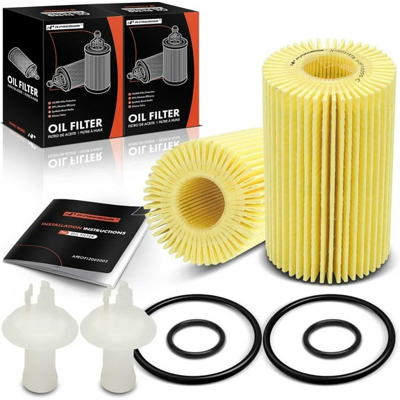 A-Premium 2-PC 10K Miles Protection Oil Filter Compatible with for Toyota Tundra 2007-2021, Sequoia 2008-2022, Land Cruiser 2008-2011 2013-2021 & Lexus GS F 2016-2020, IS F, IS500, LC500, LX570, RC F