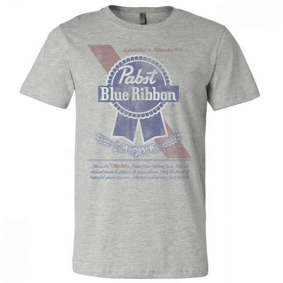 Pabst Blue Ribbon  Distressed Logo T-Shirt  - Small