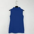 thumbnail image 6 of Miorin Women Turtleneck Sleeveless Tank Tops with Built-in Padded Bra, Stretch Modal Wireless Shelf Bra Undershirt, Solid Fitted Layering Cami for Spring Fall Winter Daily Casual Outfits, Blue L, 6 of 9
