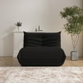thumbnail image 5 of WHGBJA Lazy Floor Sofa Lounge Bean Bag Chair, Teddy Material Togo Sofa Soft Upholstered Accent Chair, Black, 5 of 9
