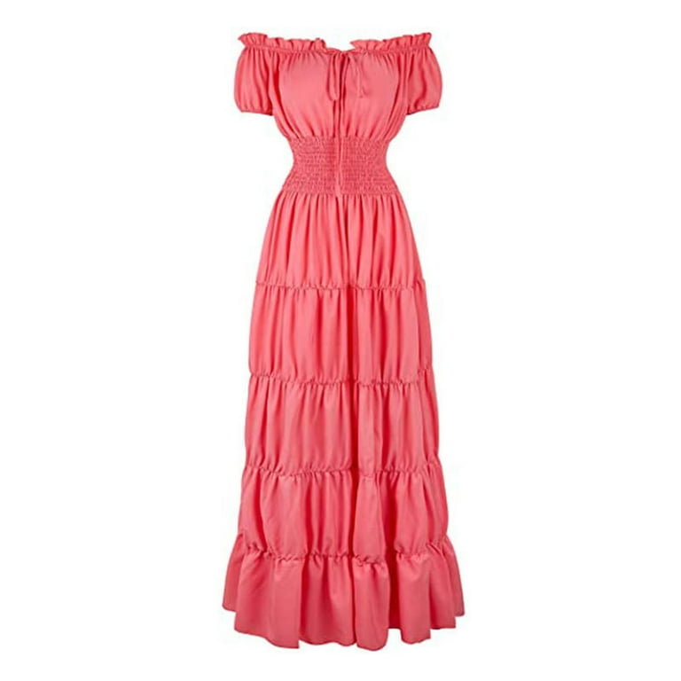 Off Shoulder Ruffles Soft Floral Long Maxi Dress Off Shoulder Ruffles Soft Floral Long Maxi Dress
