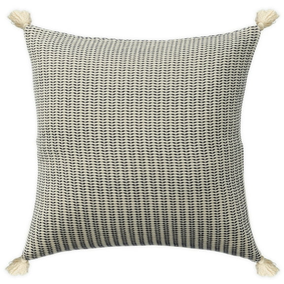 Ox Bay Brinley Navy Striped Ultra-Soft Turkish Cotton Adult Decorative Throw Pillow