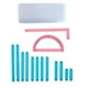 thumbnail image 5 of Equipo de geometría matemática, de geometría de matemáticas Juego de transportadores para estudiantes y profesores,Enseñanza del aprendizaje de la regla del triángulo de ángulo, 5 of 9