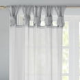 thumbnail image 5 of Madison Park Ceres Adult Twisted Tab Voile Sheer Curtain Panel Pair Light Grey 50x63 - Indoor Living Room, 5 of 6