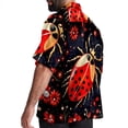 thumbnail image 3 of Seven Starred Ladybird Men's Short Sleeve Beach Shirts, Casual Printed Button Down Poplin Shirt Summer., 3 of 6