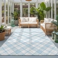 thumbnail image 3 of Light Blue White Checkered 8x10ft Non Slip Area Rug Modern Minimalist Watercolor Country Farm Washable&nbsp;Soft Area Rugs for Living Room, Indoor&nbsp;Circle Carpet for Bedroom Dining Room Kitchen, 3 of 9