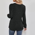 thumbnail image 4 of biudgviw Long Sleeve Shirts for Women Fall V Neck Ribbed Knit Tunic Tops Casual Comfy Soft Sweaters Fashion Outfits, 4 of 4