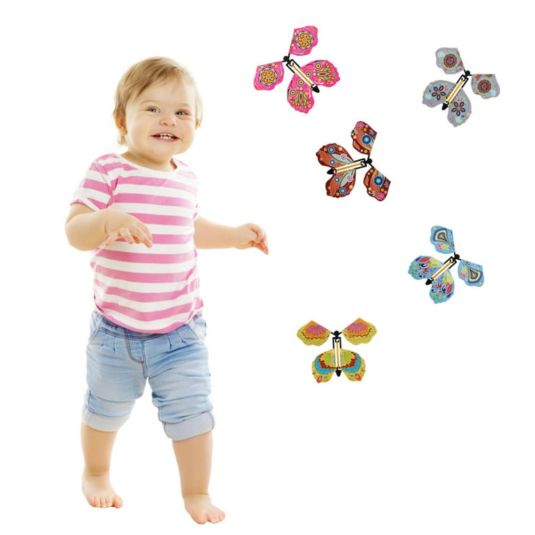 Magic Wind Up Flying Butterfly Surprise Box Great Playing Surprise Gift for Surprise Gift or Party Playing 10pcs, Size: One Size