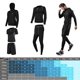 thumbnail image 3 of Ropa deportiva de secado rápido 5 unids/set de chándal para hombre, traje deportivo de compresión, r yeacher  L, 3 of 7