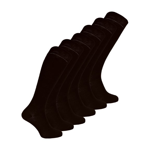 6 Pairs Ladies Long Bamboo Socks | Sock Snob | Womens Breathable Plain/Patterned Knee High Socks