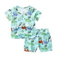 thumbnail image 2 of Vedolay Boys' Short Sets T-Shirt and Shorts Outfit Set Toddler to Big Kid,Orange 0-6 Months, 2 of 5