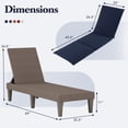 thumbnail image 3 of Gymax Lot de 2 Chaises Longues de Patio Inclinables avec Dossier Réglable à 3 Positions et Coussin Brun et Bleu, 3 of 6