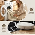 thumbnail image 5 of ODIKA 2'x3' Washable Accent Rug Pet Friendly, Bedside Mat Black White Abstract Pebble Design Elegant Contrast with Seamless Stone Motif for Bedroom, Nursery, RV, 5 of 7