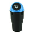thumbnail image 4 of Creative Mini Auto Push Trash Can Holder Rubbish Bin Storage Box Car Accessories Black One Size, 4 of 6