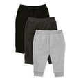thumbnail image 2 of Garanimals Baby Boy Basic Terry Jogger Pants, 3-Pack, Sizes 0/3M-24M, 2 of 3